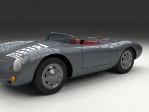 porsche 550 spyder gray 3D 模型