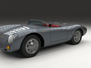 porsche 550 spyder gray 3D Model