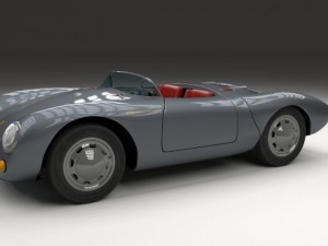 porsche 550 spyder gray 3D 模型