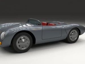 porsche 550 spyder gray 3D Model