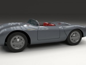 porsche 550 spyder gray 3D 模型