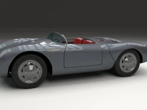 porsche 550 spyder gray 3D Model