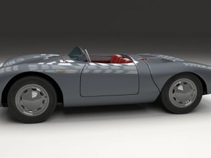 porsche 550 spyder gray 3D 模型