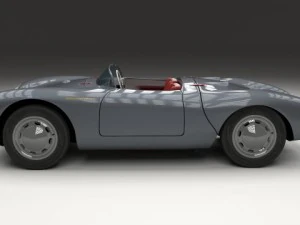 porsche 550 spyder gray 3D Model