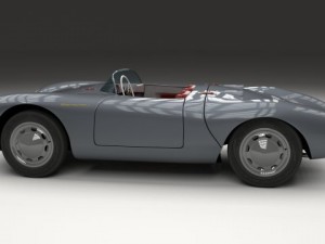 porsche 550 spyder gray 3D 模型