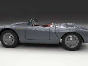porsche 550 spyder gray 3D Model