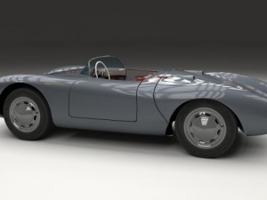 porsche 550 spyder gray 3D 模型