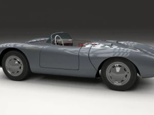 porsche 550 spyder gray 3D Model