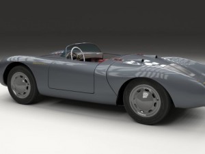 porsche 550 spyder gray 3D 模型