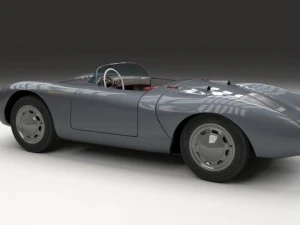 porsche 550 spyder gray 3D Model
