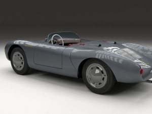 porsche 550 spyder gray 3D 模型