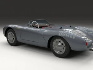 porsche 550 spyder gray 3D Model