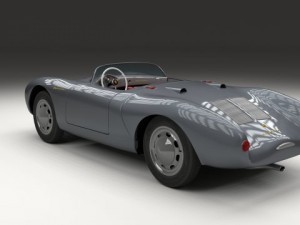 porsche 550 spyder gray 3D 模型