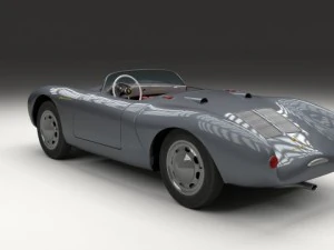 porsche 550 spyder gray 3D Model