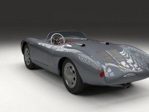 porsche 550 spyder gray 3D 模型