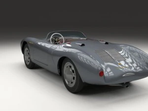 porsche 550 spyder gray 3D Model