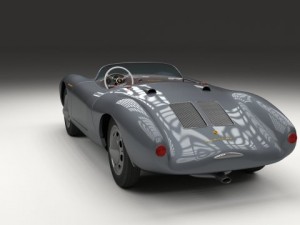 porsche 550 spyder gray 3D 模型