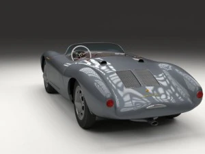 porsche 550 spyder gray 3D Model