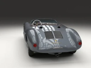 porsche 550 spyder gray 3D Model