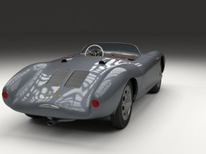porsche 550 spyder gray 3D 模型