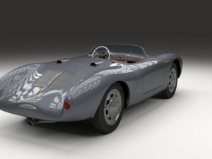 porsche 550 spyder gray 3D 模型