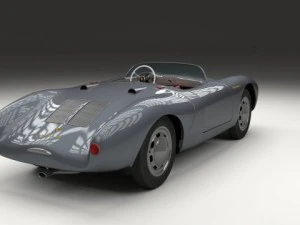 porsche 550 spyder gray 3D Model