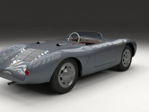 porsche 550 spyder gray 3D Model