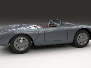 porsche 550 spyder gray 3D 模型