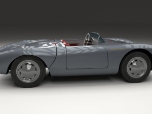 porsche 550 spyder gray 3D 模型