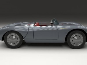 porsche 550 spyder gray 3D 模型