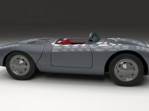 porsche 550 spyder gray 3D 模型