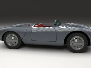 porsche 550 spyder gray 3D Model