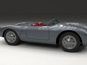 porsche 550 spyder gray 3D 模型