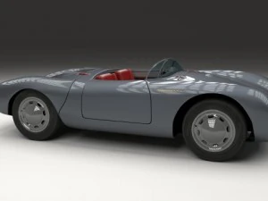 porsche 550 spyder gray 3D Model