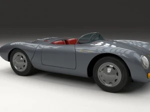 porsche 550 spyder gray 3D Model