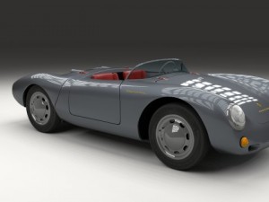 porsche 550 spyder gray 3D 模型
