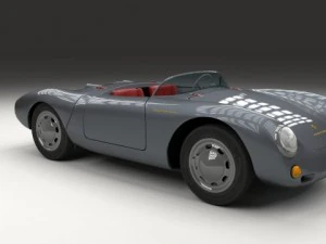 porsche 550 spyder gray 3D Model