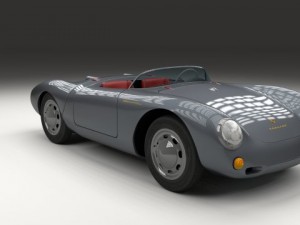 porsche 550 spyder gray 3D 模型