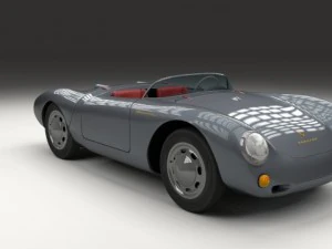 porsche 550 spyder gray 3D Model