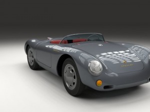 porsche 550 spyder gray 3D 模型