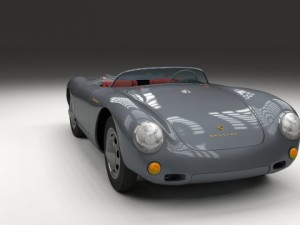 porsche 550 spyder gray 3D 模型