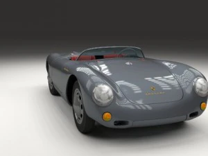 porsche 550 spyder gray 3D Model