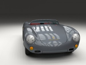 porsche 550 spyder gray 3D 模型