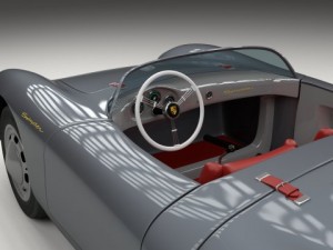 porsche 550 spyder gray 3D 模型