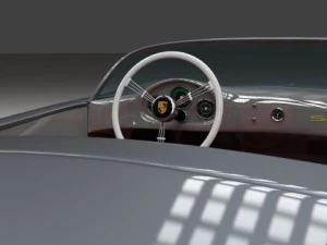 porsche 550 spyder gray 3D Model