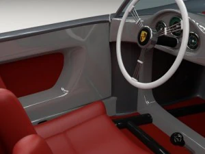 porsche 550 spyder gray 3D Model