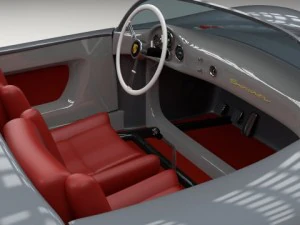 porsche 550 spyder gray 3D Model
