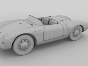 porsche 550 spyder gray 3D 模型