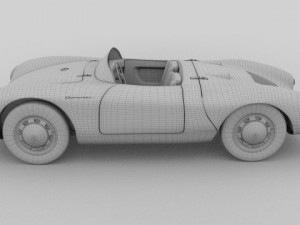 porsche 550 spyder gray 3D 模型
