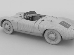 porsche 550 spyder gray 3D 模型